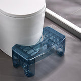 Maxbell Squatting Stool Foldable Simple Easy Storage for All Toilets Bathroom Men Clear Blue