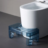 Maxbell Squatting Stool Foldable Simple Easy Storage for All Toilets Bathroom Men Clear Blue