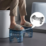 Maxbell Squatting Stool Foldable Simple Easy Storage for All Toilets Bathroom Men Clear Gray