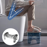 Maxbell Squatting Stool Foldable Simple Easy Storage for All Toilets Bathroom Men Clear Gray