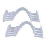 Maxbell 2x Silicone Night Mouth Guard Comfortable for Teeth Clenching Teeth Grinding Clear