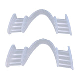 Maxbell 2x Silicone Night Mouth Guard Comfortable for Teeth Clenching Teeth Grinding Clear