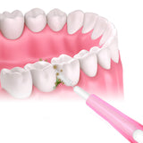 Maxbell 30pcs Interdental Brush Toothpick Dental Hygiene Brush Retractable Pink 0.6mm