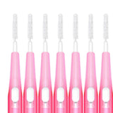 Maxbell 30pcs Interdental Brush Toothpick Dental Hygiene Brush Retractable Pink 0.6mm