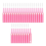 Maxbell 30pcs Interdental Brush Toothpick Dental Hygiene Brush Retractable Pink 0.6mm