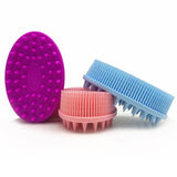 Maxbell Silicone Bath Shower Brush Exfoliating Body Brush for Home Men Women Purple