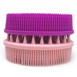 Maxbell Silicone Bath Shower Brush Exfoliating Body Brush for Home Men Women Purple