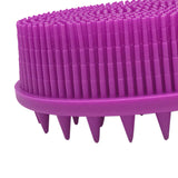 Maxbell Silicone Bath Shower Brush Exfoliating Body Brush for Home Men Women Purple