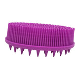 Maxbell Silicone Bath Shower Brush Exfoliating Body Brush for Home Men Women Purple