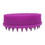 Maxbell Silicone Bath Shower Brush Exfoliating Body Brush for Home Men Women Purple