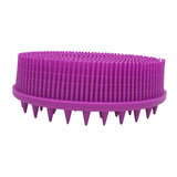 Maxbell Silicone Bath Shower Brush Exfoliating Body Brush for Home Men Women Purple