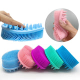 Maxbell Silicone Bath Shower Brush Exfoliating Body Brush for Home Men Women Purple