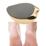 Maxbell Portable Foot File Reusable Foot Care Tool for Cracked Heel Wet and Dry Feet Golden