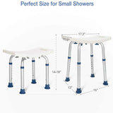 Maxbell Shower Bench Non Slip Tub Chair Bathtub Stool Adjustable for Bathroom