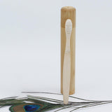 Maxbell Natural Bamboo Toothbrush Tube Hand Made Tooth Brush Holder 16cm for Kids