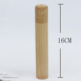 Maxbell Natural Bamboo Toothbrush Tube Hand Made Tooth Brush Holder 16cm for Kids