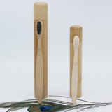 Maxbell Natural Bamboo Toothbrush Tube Hand Made Tooth Brush Holder 16cm for Kids
