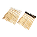 Maxbell Bamboo Toothbrushes Soft Bristles Disposable for Camping Business Trip White