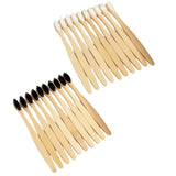 Maxbell Bamboo Toothbrushes Soft Bristles Disposable for Camping Business Trip White