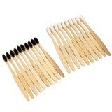 Maxbell Bamboo Toothbrushes Soft Bristles Disposable for Camping Business Trip White