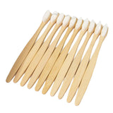Maxbell Bamboo Toothbrushes Soft Bristles Disposable for Camping Business Trip White