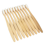 Maxbell Bamboo Toothbrushes Soft Bristles Disposable for Camping Business Trip White
