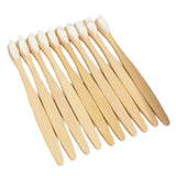 Maxbell Bamboo Toothbrushes Soft Bristles Disposable for Camping Business Trip White