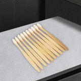Maxbell Bamboo Toothbrushes Soft Bristles Disposable for Camping Business Trip White