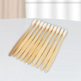 Maxbell Bamboo Toothbrushes Soft Bristles Disposable for Camping Business Trip White