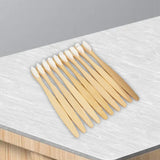 Maxbell Bamboo Toothbrushes Soft Bristles Disposable for Camping Business Trip White