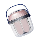 Maxbell Pill Box 4 Grids Waterproof Seal Pocket Travel Holder for Tablet Daily Pill Big Pink