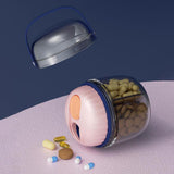 Maxbell Pill Box 4 Grids Waterproof Seal Pocket Travel Holder for Tablet Daily Pill Big Pink