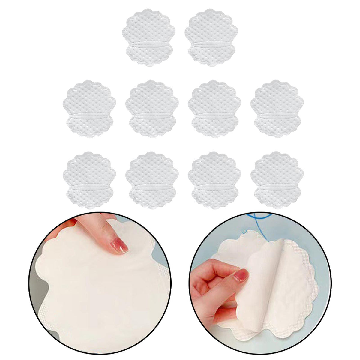 Maxbell 10Pcs Underarm Sweat Pads Armpit Sweat Pads Non Visible for Women and Men