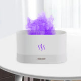 Maxbell Air Humidifier USB with Realistic Flame Auto Shut Off Home Decor  White