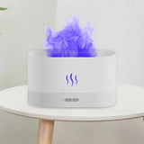 Maxbell Air Humidifier USB with Realistic Flame Auto Shut Off Home Decor  White
