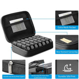 Maxbell Portable Pill Cases with 7 Individual Pill Boxes 21 Grid Sealing Design