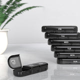 Maxbell Portable Pill Cases with 7 Individual Pill Boxes 21 Grid Sealing Design