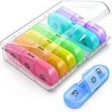 Maxbell Portable Weekly Pill Organizer Reminder