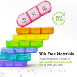 Maxbell Portable Weekly Pill Organizer Reminder