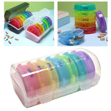 Maxbell Pill Cases with 7 Individual Pill Boxes 21 Grids Sealing Transparent