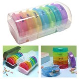 Maxbell Pill Cases with 7 Individual Pill Boxes 21 Grids Sealing Transparent