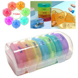 Maxbell Pill Cases with 7 Individual Pill Boxes 21 Grids Sealing Transparent