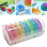 Maxbell Pill Cases with 7 Individual Pill Boxes 21 Grids Sealing Transparent
