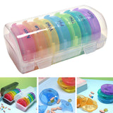 Maxbell Pill Cases with 7 Individual Pill Boxes 21 Grids Sealing Transparent