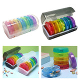 Maxbell Pill Cases with 7 Individual Pill Boxes 21 Grids Sealing Transparent