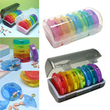 Maxbell Pill Cases with 7 Individual Pill Boxes 21 Grids Sealing Transparent