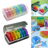 Maxbell Pill Cases with 7 Individual Pill Boxes 21 Grids Sealing Transparent