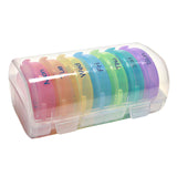 Maxbell Pill Cases with 7 Individual Pill Boxes 21 Grids Sealing Transparent