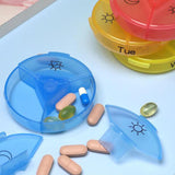 Maxbell Pill Cases with 7 Individual Pill Boxes 21 Grids Sealing Transparent