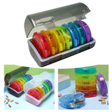 Maxbell Pill Cases with 7 Individual Pill Boxes 21 Grids Sealing Black